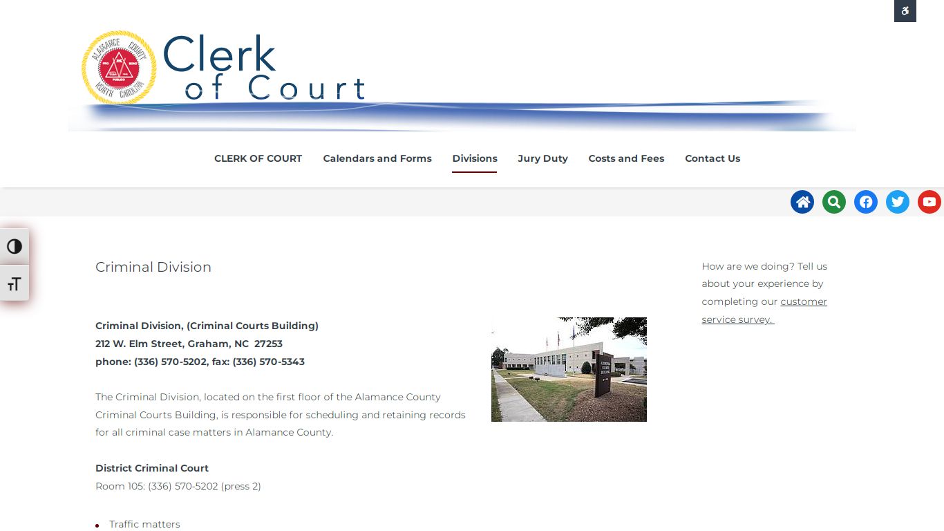 Clerk of Court - Alamance County, North Carolina